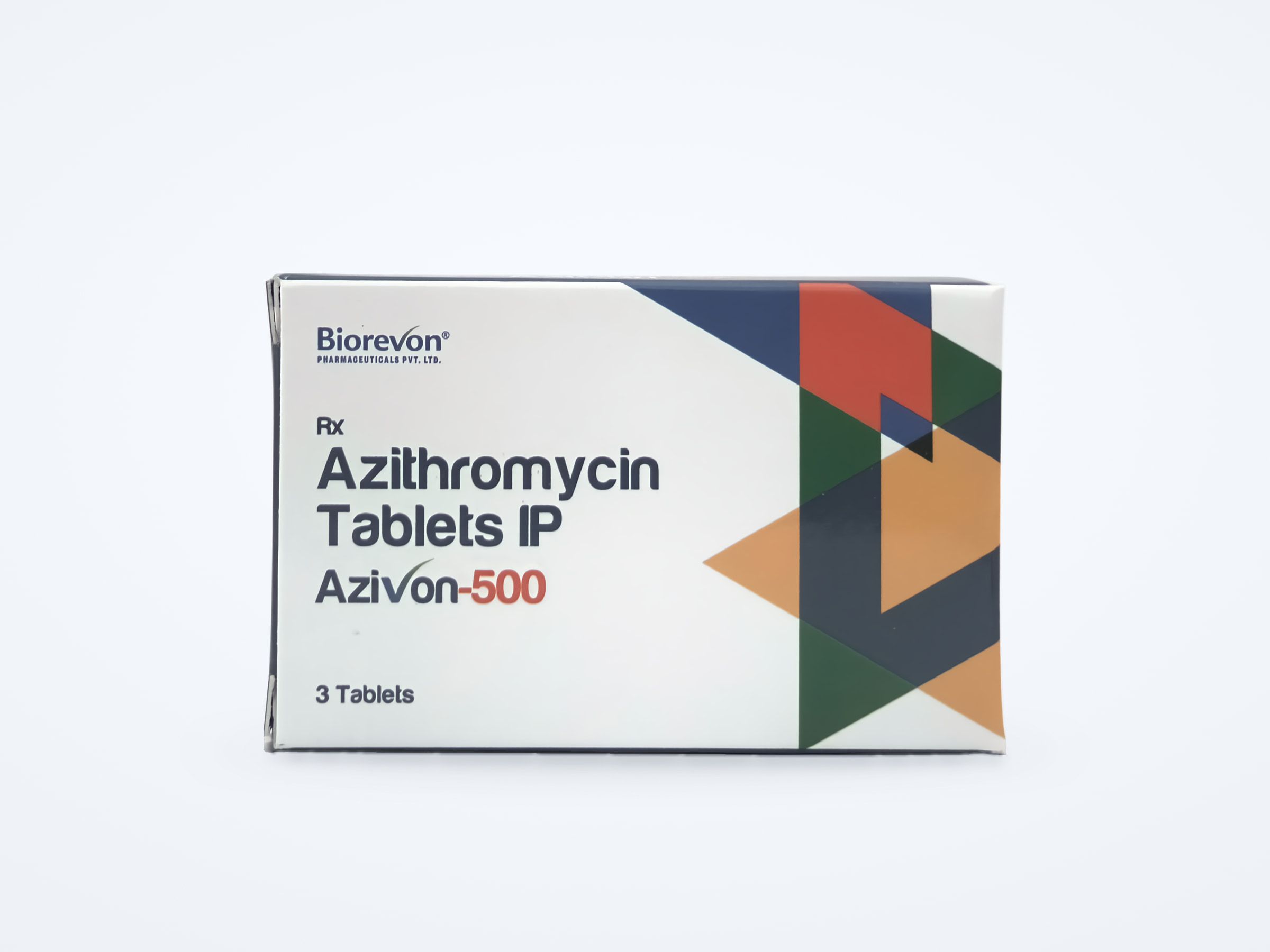 Azivon-500 tablets carton, front panel