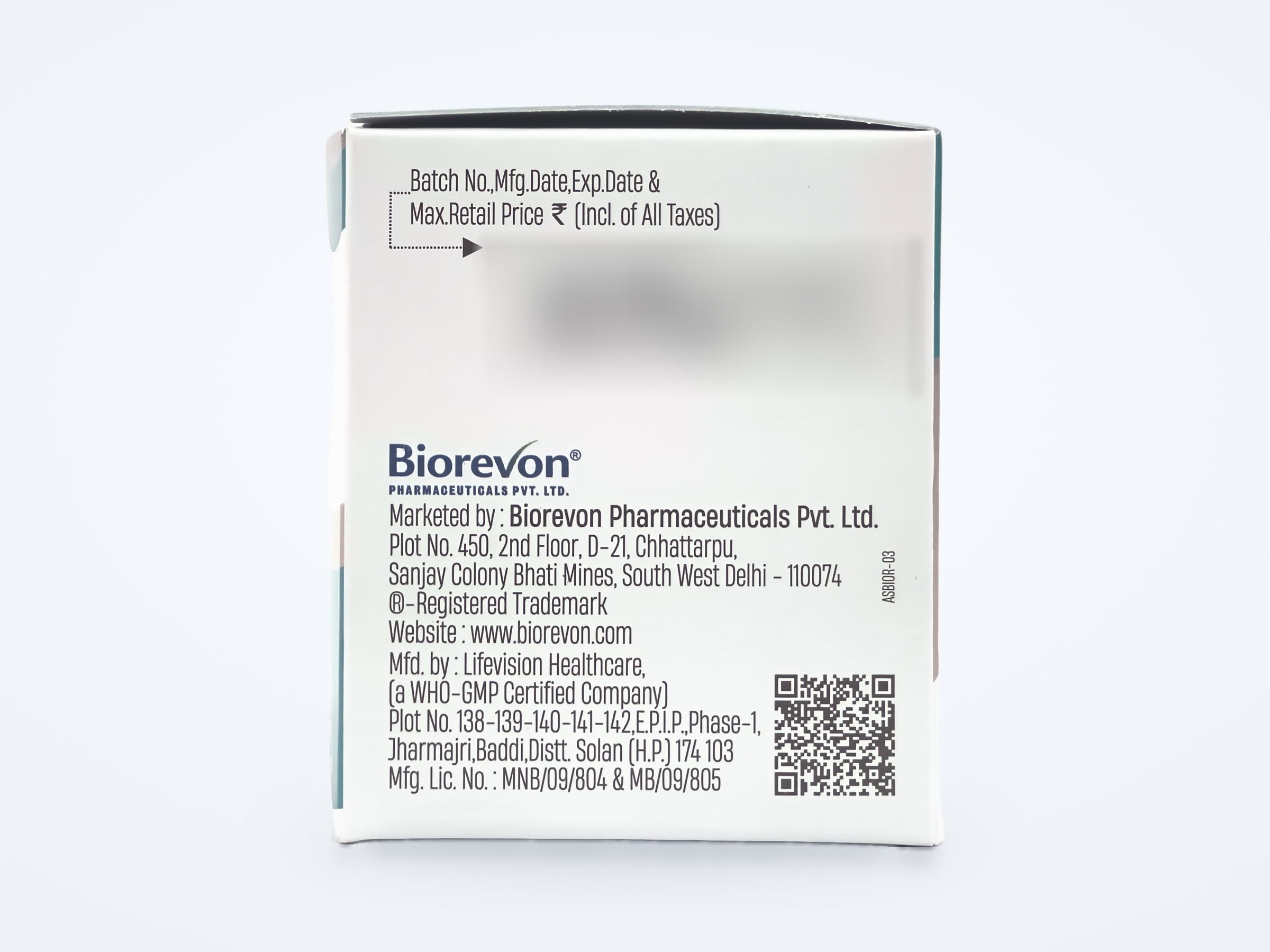 Esorev-L capsules carton, side panel
