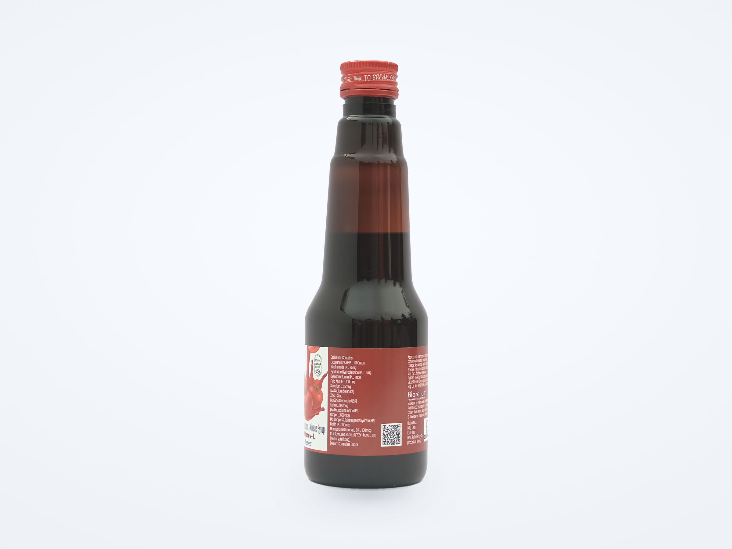 Vitarev-L syrup bottle, back label